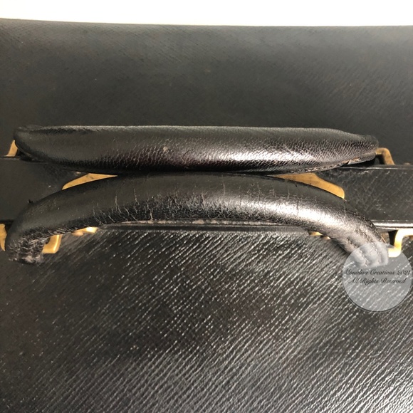 Louis Vuitton Doctors Bag Cabin Train Case Antique Black Grained Leather Rare - Picture 12 of 15